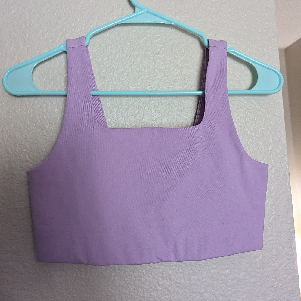 Girlfriend Collective Lilac Tommy Cropped Bra S